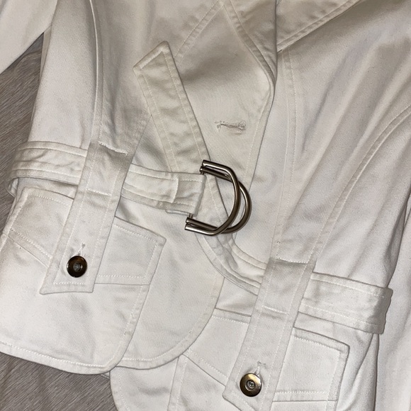 🧥Cache Luxe size 2 white womens blazer - Picture 3 of 8